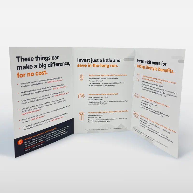 Genesis Energy Saving Information — Commercial Print