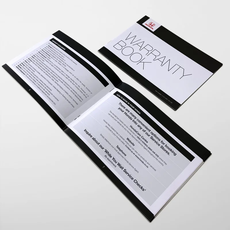 Honda Warranty Book