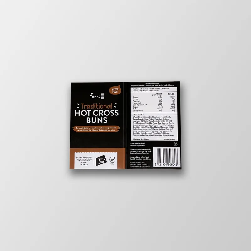 Farro Hot Cross Buns Labels
